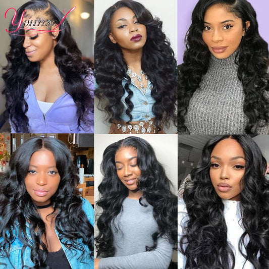 Brazilian Human Hair Loose Wave Bundles With Closure