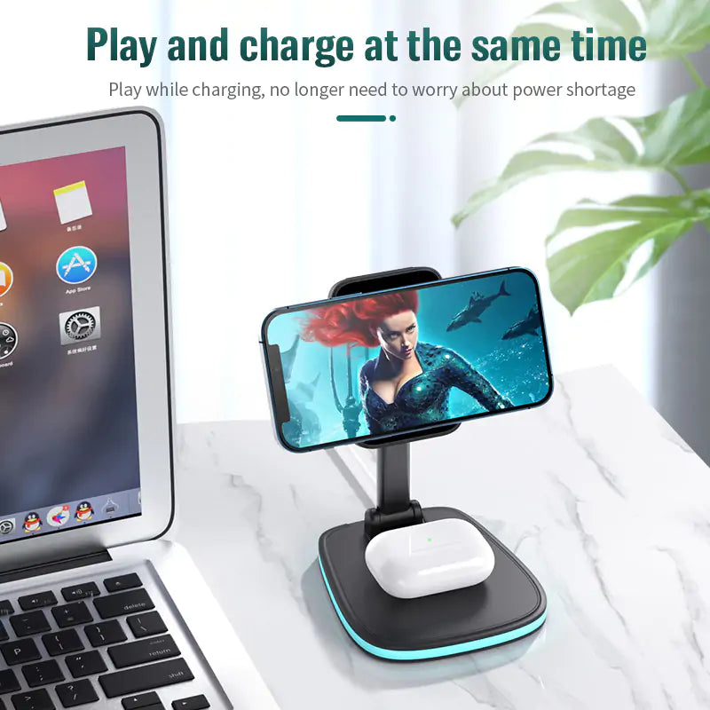 3in1  15W Folding Wireless Magnetic Charger