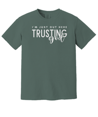 I'm Just Out Here Trusting God Unisex Premium T-shirt