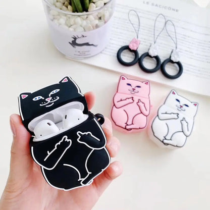 Cartoon Cat Earpods Case